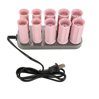 10-teilige professionelle elektrische beheizte Rolle, Lockenwickler für langes Haar, Lockenwickler, Haarschlauch, Haarstyling (Basic)