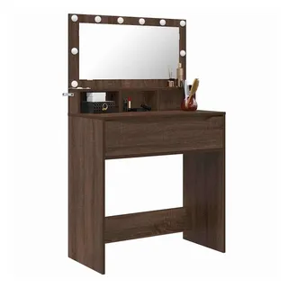 vidaXL Schlafzimmer-Frisiertische mit Schubladen Braun Eichen-Optik