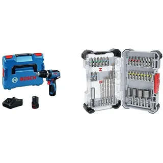 Bosch Professional 12V System Akku Schlagbohrschrauber GSB 12V-35 + 35x Extra Hard Schrauberbit‐ und CYL-3 Bohrer-Set (197 x 110,5 mm)