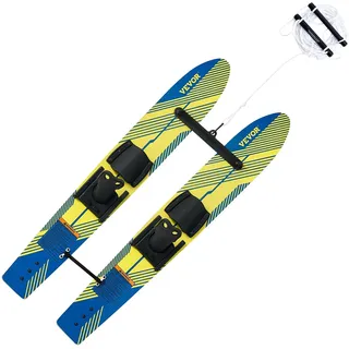 VEVOR Wasserski 116,8 cm (Ausbildungsmodell) mit verstellbaren X-7-Bindungen, Doppelgriffseil und abnehmbarer Stabilisierungsstange, Wasserski-Kombination für Jugendliche bis 136 kg