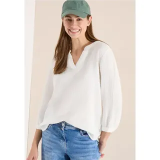 CECIL 3/4-Arm Bluse in Musselin-Qualität - Weiß