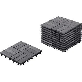 Beliani Terrassenfliesen 100 x 100 cm grau