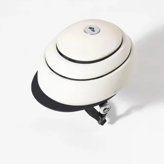 CLOSCA. Faltbarer Fahrradhelm. Fahrradhelm für Erwachsene mit Visier. Zertifizierter Fahrrad- und Elektrorollerhelm. Für Damen und Herren. (Weis/Schwarz, L)