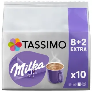 Schokoladengetränkekapseln Tassimo Milka (kompatibel mit Bosch Tassimo Kapselmaschinen), 10 Stk.