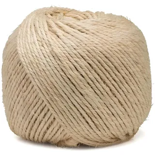 La cordeline 104B Sisal Schnur für Garten, Kratzbaum, Basteln, Verpackung, Natur, 4mm Durchmesser, 190m Länge