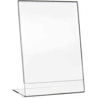 HMF 46934 Acryl Tischaufsteller schräg, DIN A4 Hochformat Glasklar