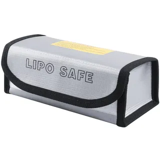 Lipo Akku Tasche, Lipo Safe Bag, Akku Tasche Feuerfest, Feuerfeste Explosionsgeschützte Tasche Lipo Safe Für Akkus, Batterie Tasche Klein, Feuerfeste Lipo-Akku-Taschen, Silber