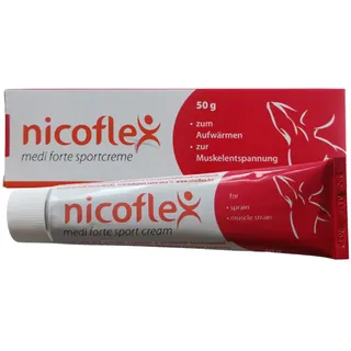 nicoflex Capsaicin Salbe - Wärmesalbe Mit Capsaicin – 50g Muskel- & Gelenkcreme – durchblutungsfördernd & schmerzlindernd – Sportcreme für Muskelentspannung & Regeneration