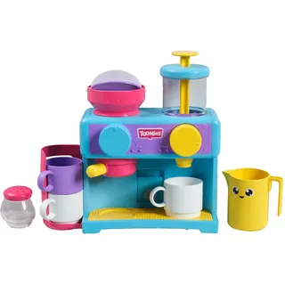 Tomy Toomies Bade-Barista – Wandmontiertes Baby-Badespielzeug als Café & Schaumbad-Spielküche für Kleinkinder – Küchen-Set: 3 Tassen, 1 Krug, 1 Shaker – ab 18 Monaten für Mädchen & Jungen