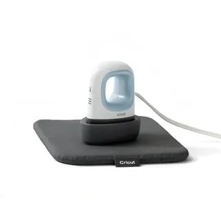 Cricut EasyPress Mini Heat Press + Heat Press Mat – zum Pressen kleiner Gegenstände wie Schuhe, Stofftiere, Hüte & mehr – 3 Heizstufen & Präzisionsspitze – kompakt & leicht – Zen Blau
