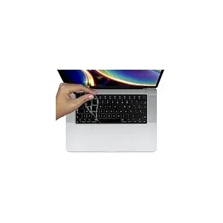 MyGadget Tastaturschutz QWERTY für Apple MacBook Pro 14 & 16 Zoll [ ab 2021 - M1] Air 13" [ ab 2022 - A2681 M2] Air 15 [ ab 2023 - A2941] - Folie für spanische Tastatur - Keyboard Cover Schwarz