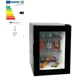 Minibar Simex Black Line schwarz 40 L mit Glastür Minikühlschrank, kaum Geräusche