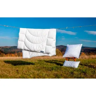 DUNLOPILLO "Home Bettdecken Sommer und Winter", weiß, B:135cm L:200cm, Bezug: 100% Polyester. Füllung: 100% Polyester, Bettdecken, Microfaserbettdecke, Bettdecke 135x200, 155x220cm, feuchtigkeitsregulierend