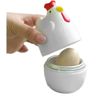 Qiwieod Mikrowellen-Eierkocher, Eierkocher Für Die Mikrowelle | 1 Gekochtes Ei Dampfgarer Dampfgarer Stoessel Förmiger Kapazität, Küchenhelfer, Kreativ Und Effizient Für Ein Schnelles Frühstück