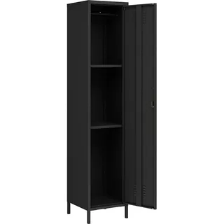 [en.casa] Kleiderschrank Seinäjoki 180x38x38 cm Schwarz
