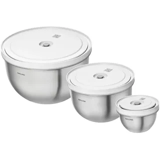 Zwilling Vakuumschüssel Set 6tlg, Edelstahl, Grau