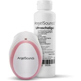 AngelSounds - JPD-100S(mini) Set Ultraschall Fetal-Doppler Cremeweiß-Pink 1 St Gerät