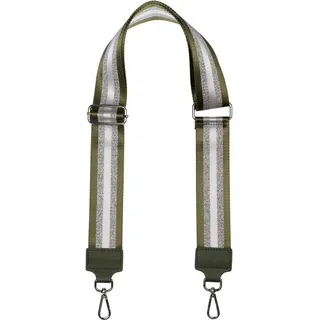 styleBREAKER Schulterriemen Breiter Wechsel Taschengurt Metallic Streifen Muster (1-St) grün|silberfarben