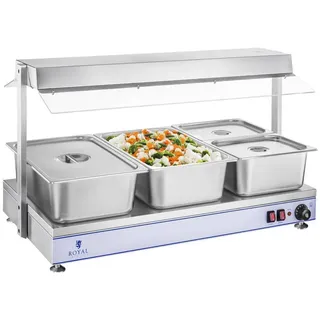 Royal Catering Warmhalteplatte - 3 Halogenlampen - 1.550 W