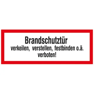 SafetyMarking® SafetyMarking Brandschutzschild Folie B297xH105 mm Brandschutztür verkeilen langnachleuchtend