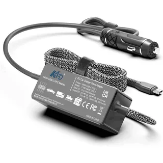 KFD PD 140W USB-C DC 12V-24V KFZ Ladegerät Laptop Netzteil Auto Ladekabel für MacBook Pro 16 14 2024 MacBook Air 13" 15" M3 Lenovo Surface Pro 9 8 HP Dell 135W 130W 100W Zigarettenanzünder DC Adapter