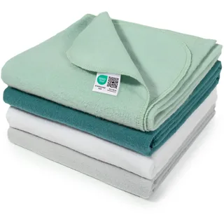 Makian Moltontuch / Moltonwindel 4er Pack 80 x 80 cm - Patina / Mint