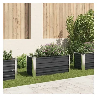vidaXL Garten-Hochbeet verzinkter Stahl rechteckig 100 x 40 x 45 cm Anthrazit 