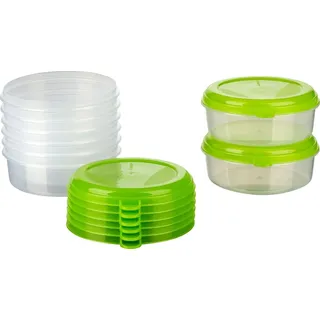 MiraHome Vorratsdosen Sets verschiedene Größen rund/quadratisch grün – Vorratsdosen mit Deckel Luftdicht – Gefrierdosen für Mealprep & Küche - Grün