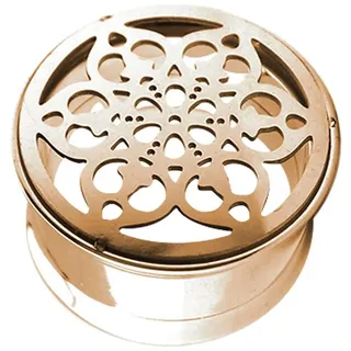 Dehnschnecke ADELIA ́S "Piercing Ohrpiercing", Damen, Gr. 8, rosa (rosegold), Chirurgiestahl, Piercings, Flesh Tunnel PVD Rosè Gold beschichtet