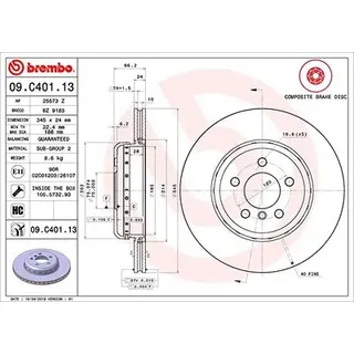 Brembo Bremsscheibe 09.C401.13