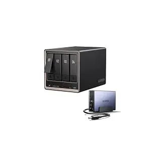 UGREEN NASync DXP4800 GT 4-Bay Desktop-NAS-Bundle mit USV