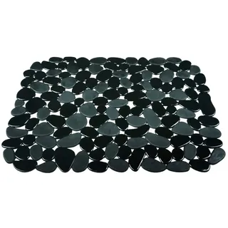 Sanixa PA70507 Design Spülbecken-Einlage schwarz Kunststoff Eckig 40 x 30 cm Abtropfmatte Küche Spülbecken-Schutz Schutz vor Kratzern Schutzmatte Spülmatte