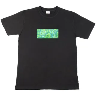 T-Shirt mit leuchtender LED-XL-Uhrzeit-Anzeige Größe S