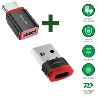 4smarts USB-C auf USB-A Adapter 2 m Schwarz