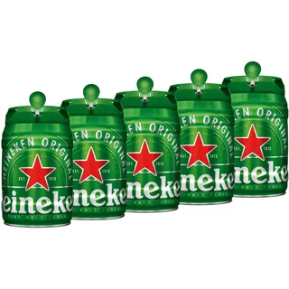 Heineken 5 Liter Bierfass mit Zapfhahn, Pfandfrei