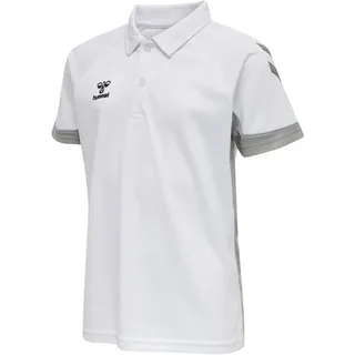 hummel LEAD Funktions-Poloshirt Kinder white 140