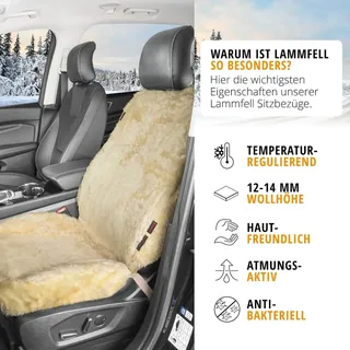 Walser Autositzbezug Lammfell Trish beige