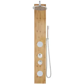 vente-unique Duschsäule, SOLAL Naturfarben Hell 20 x 140 cm - Bambus -