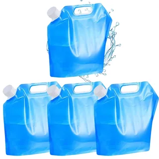 4pcs 10L Faltbarer Wasserkanister, Trinkwasserkanister Faltkanister, Faltbarer Wasserbehälter Faltkanister, Faltbarer Wasserkanister mit Dichtem Deckelm, Camping Wasserkanister Faltbar Wasserbehälter