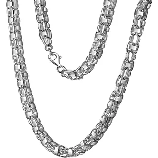 VIVANCE Collierkettchen »925/- Sterling Silber weiß Käfigkette 60 cm«, 32622151-0 weiß