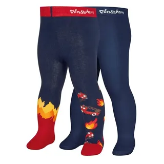 Playshoes Strumpfhose Feuerwehr 2er Set Marine | Gr.: 62/68