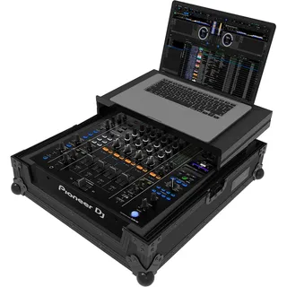 Zomo Flightcase PM-A9 Plus NSE – kompatibel mit Pioneer DJ DJM-A9 – DJ Equipment Case mit Laptopablage 497 × 563 × 220 mm – Schwarz – Robustes Sperrholz