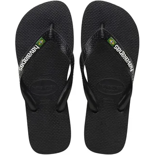 havaianas Brasil Logo Flip-Flops schwarz/weiß - 23-24