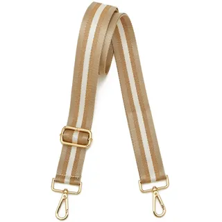 ZOUIQSS Damen Goldfarbene Bunter Schultergurt längenverstellbarer breiter Tragegurt Schultergurt für Handtaschen 3.8cm breit 73-125cm-Schultergurt für Handtaschen((3,5 cm) Helles Kaffeegold)