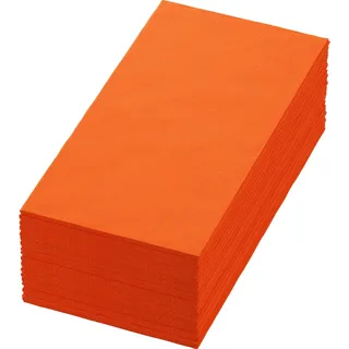 Duni Tissue-Servietten 40 x 40 cm Sun Orange 3-lagig, 1/8-Falz