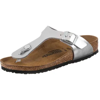 Birkenstock Gizeh Kids Electric metallic Silver, Birko Flor Flip Flops, 30 EU - 30 EU