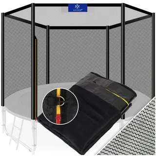 Kesser KESSER® Trampolin Ersatznetz Sicherheitsnetz UV-beständig Trampolinnetz Trampolinschutz Ø einfache Montage Eingangstür mit Reißverschluss | aus hochwertigen Materialien, 183cm (6 Stangen)