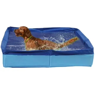 Hundepool Faltbar, Hundepool Für Große & Kleine Hunde 50 X 50 cm, PVC Planschbecken Schwimmbecken Für Hunde, rutschfeste Haustierbadewanne Für Den Außeneinsatz Im Garten, Leicht Und Tragbar