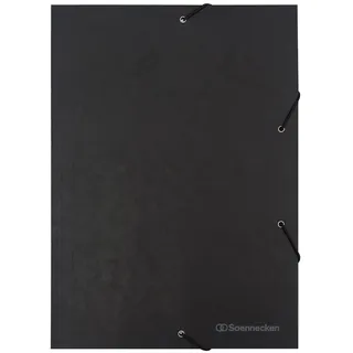 SOENNECKEN Eckspanner DIN A4 3Klappen und Gummizug schwarz