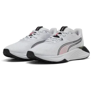 Puma Damen PWR Hybrid League Trainingsschuhe 38.5, White Rosy Outlook Black Pink